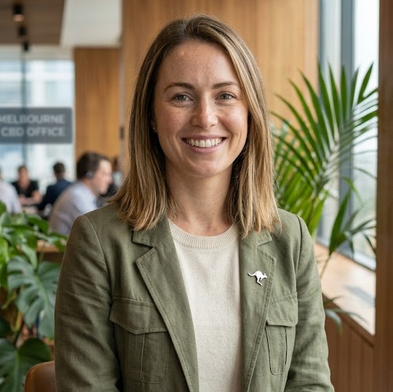 Portrait of an Australia and Canada visa counsellor holding a folder